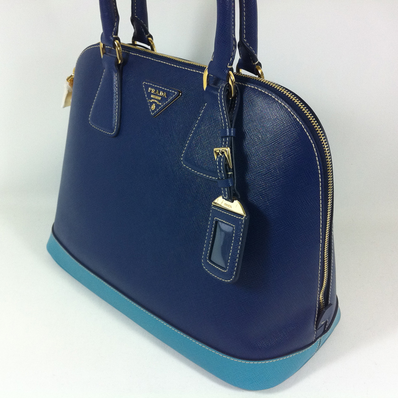 Prada(普拉达)<em>蓝色</em>皮质<em>女士手提包</em>BL847 BNZ