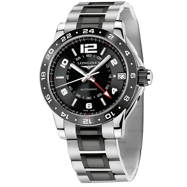 longines/浪琴海军上将精钢陶瓷自动机械男表(l3.669.4.56.