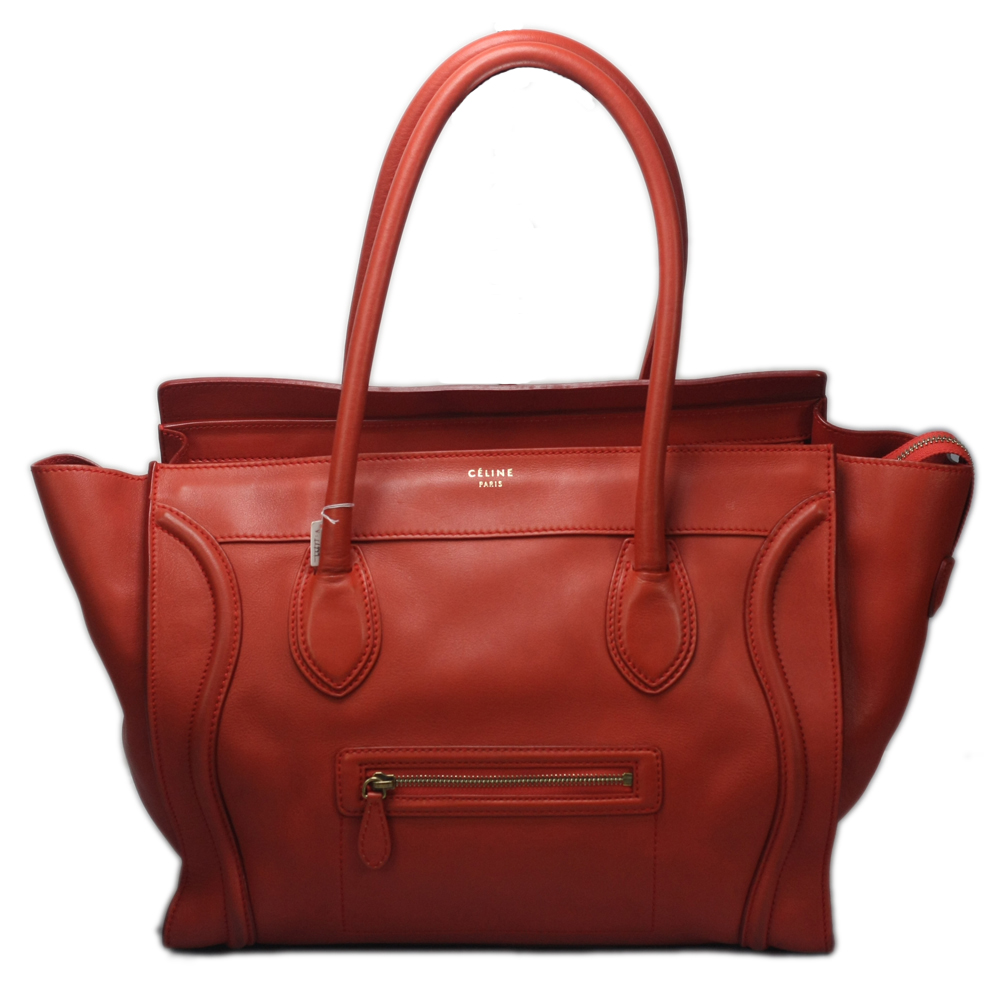 celine(赛琳)红色牛皮大号笑脸包