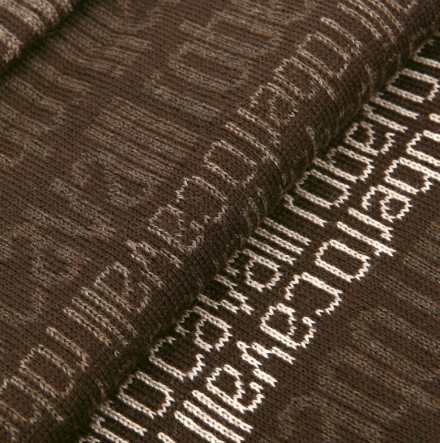 roberto cavalli罗伯特 卡沃利男士咖啡色字母logo羊毛围巾