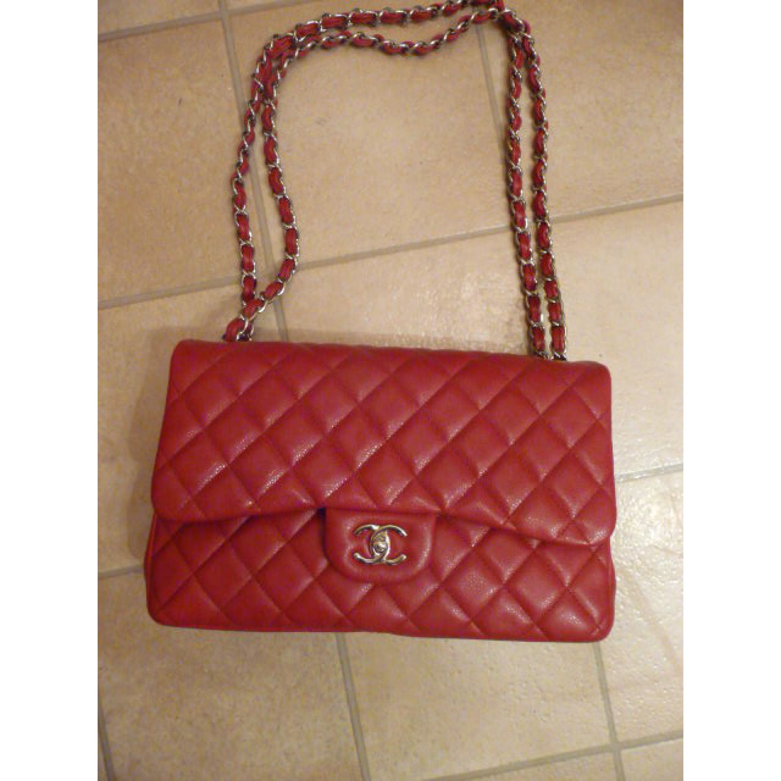 chanel jumbo caviar shoulder bag