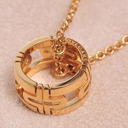 bvlgari (宝格丽)18k黄金镶钻圆形吊坠 cl854268