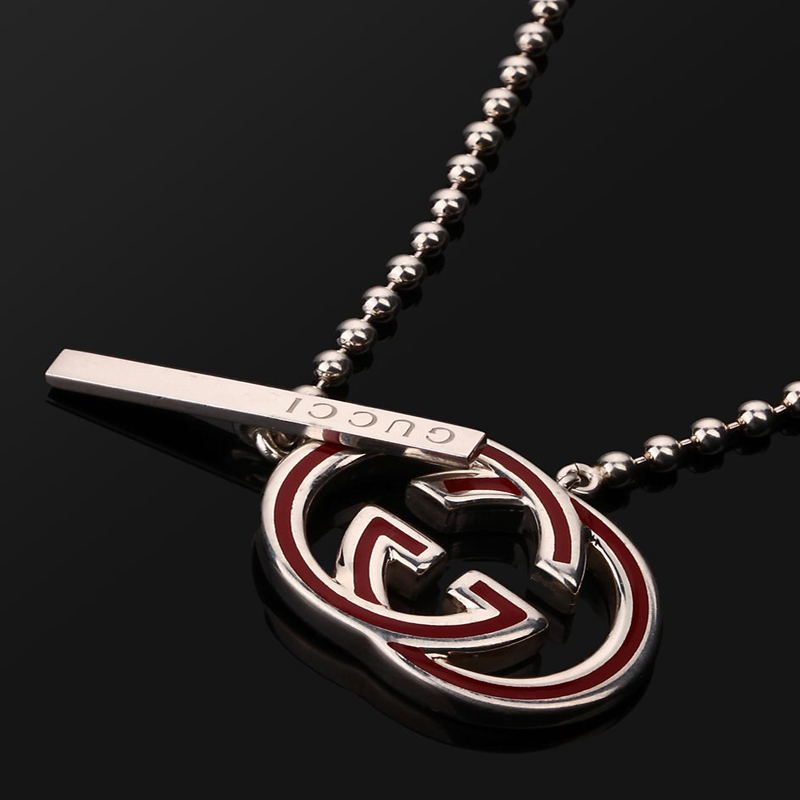 gucci (古驰/古琦) 限量款红色双g logo项链